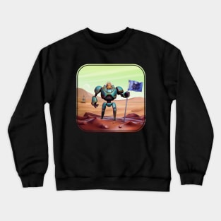 cat on mars Crewneck Sweatshirt